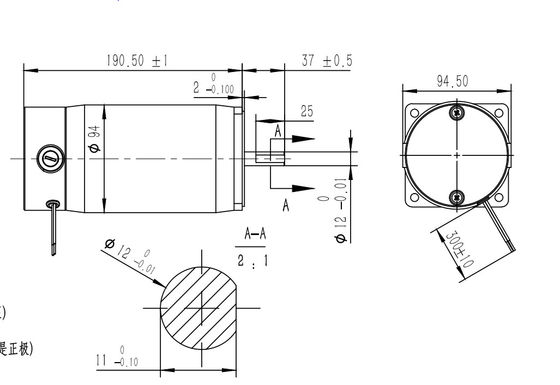 Nam châm vĩnh cửu 300W 500W Chải động cơ DC Mô-men xoắn cao 24V 48V cho máy cắt cỏ