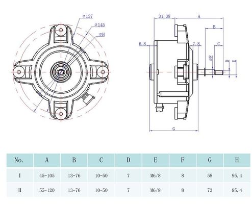 Động cơ DC không chổi than 10-250W BLDC DC310V cho quạt hướng trục Máy thổi ly tâm 3 dây không có PCB